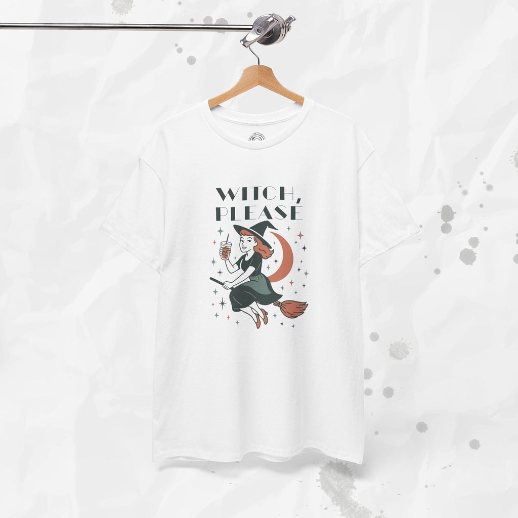 Witch Please Graphic T-Shirt Vintage Style Witchy Crewneck Tee - Image 8