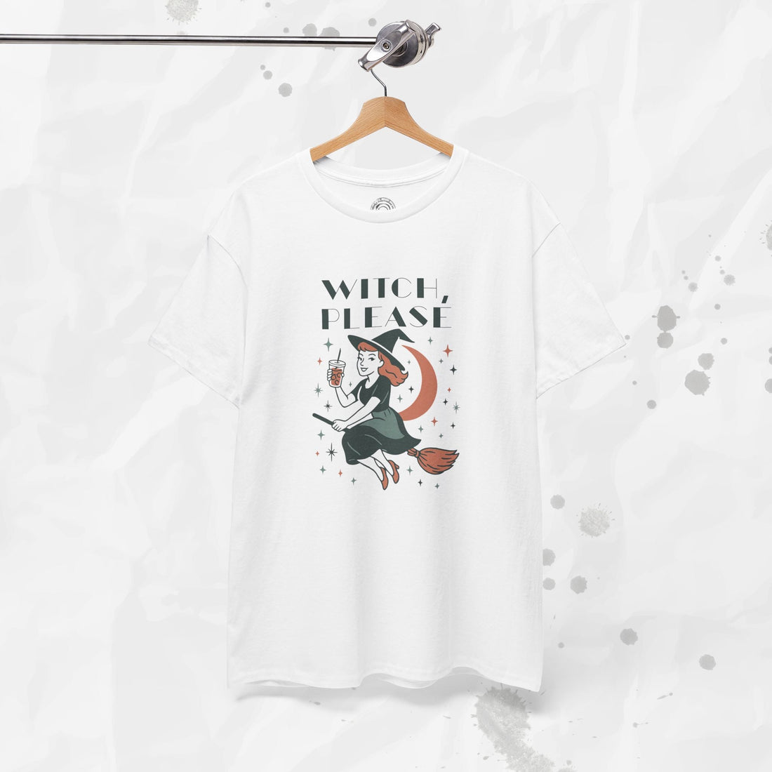Witch Please Graphic T-Shirt Vintage Style Witchy Crewneck Tee - Image 8