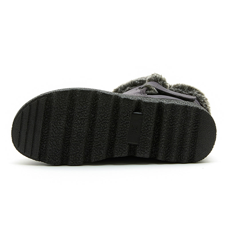 Women's Navy Quilted Platform Snow Boots with Warm Plush Lining - Image 27
