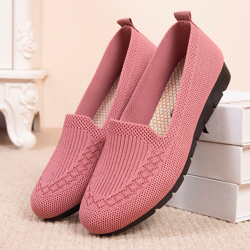 Women's Knit Slip-On Loafers Lightweight Breathable Casual Shoes - Image 3