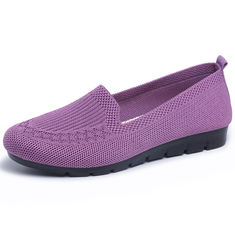Women's Comfy Solid Color Knit Loafers