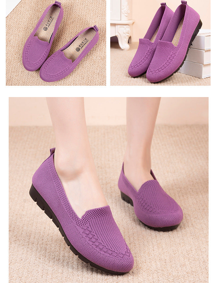 Women's Comfy Solid Color Knit Loafers