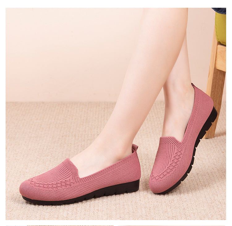 Women's Knit Slip-On Loafers Lightweight Breathable Casual Shoes - Image 13
