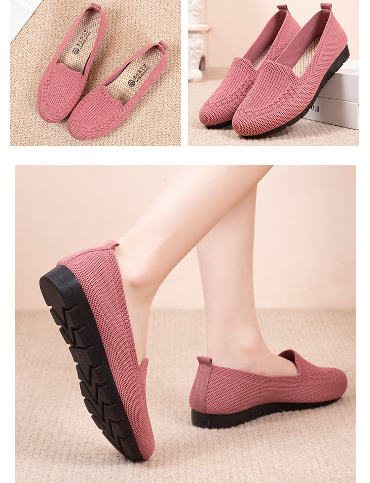 Women's Comfy Solid Color Knit Loafers