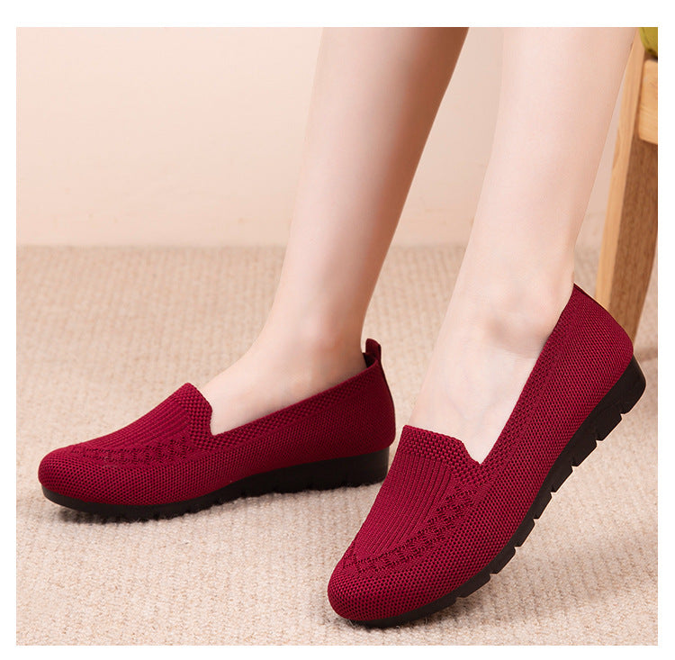 Women's Comfy Solid Color Knit Loafers
