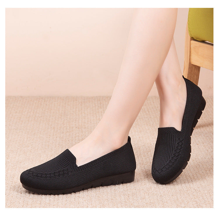 Women's Comfy Solid Color Knit Loafers