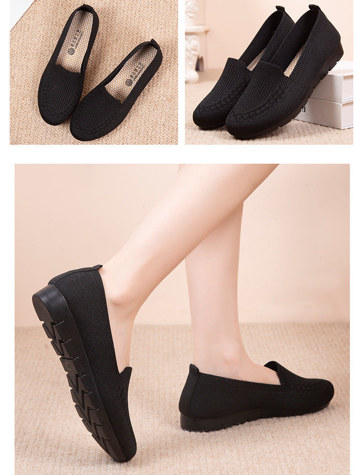 Women's Comfy Solid Color Knit Loafers
