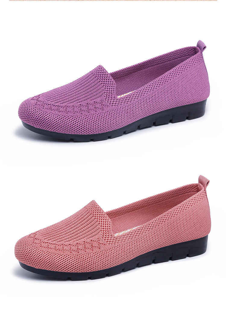 Women's Knit Slip-On Loafers Lightweight Breathable Casual Shoes - Image 19