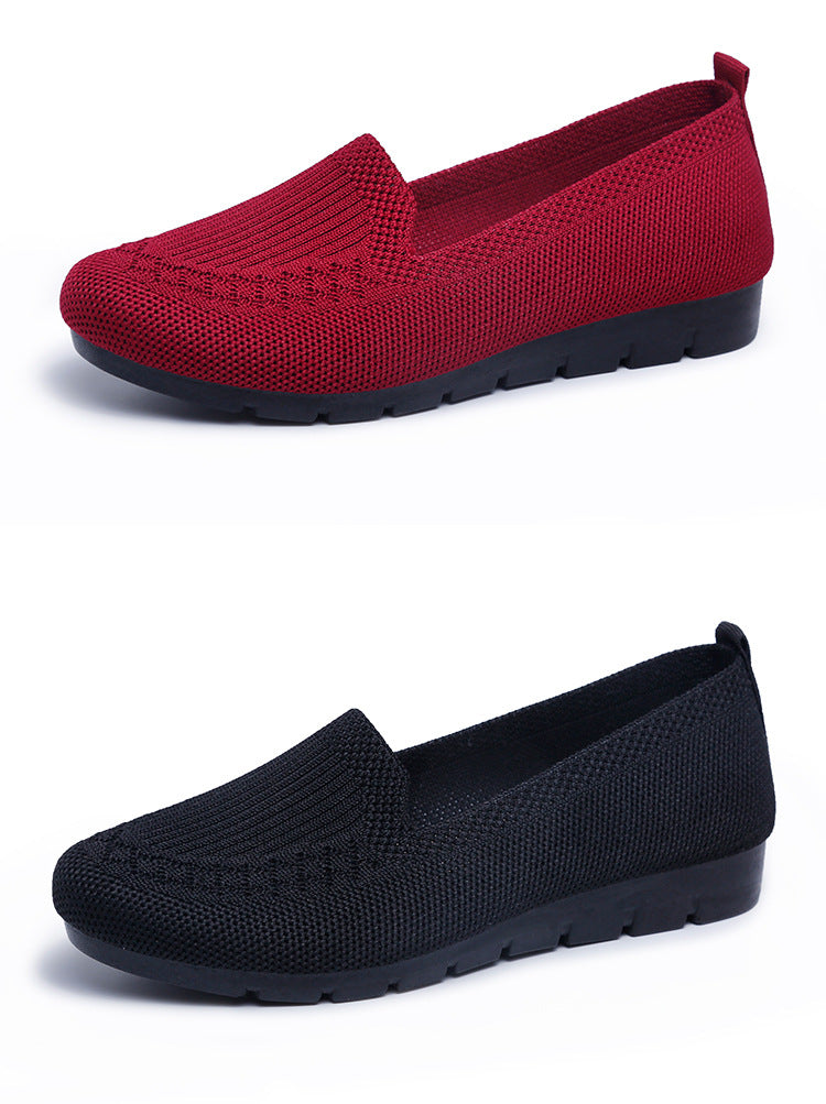 Women's Knit Slip-On Loafers Lightweight Breathable Casual Shoes - Image 20