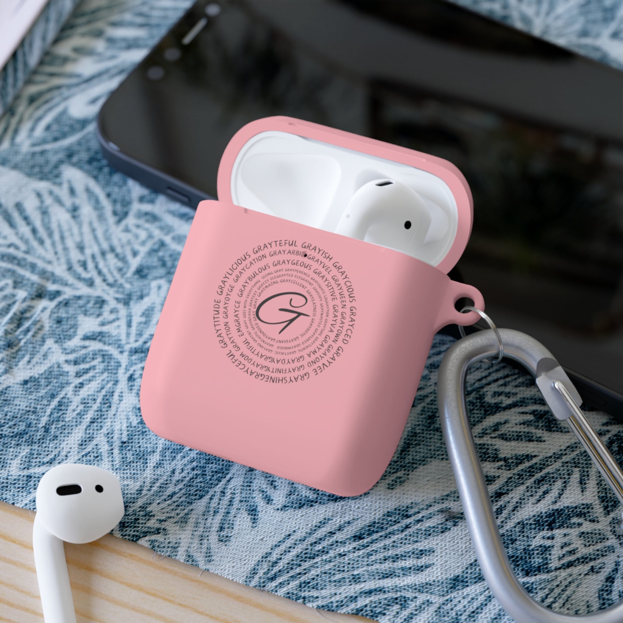 Grateful AirPods Case Cover with Keychain - Minimalist Tech Accessory