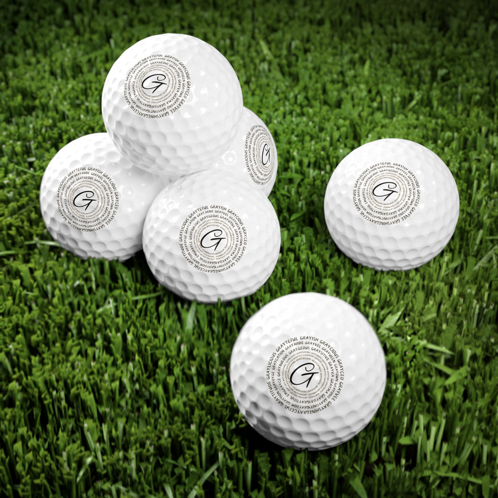 Personalized White Golf Balls 6-Pack - Custom Sporty Golf Gift