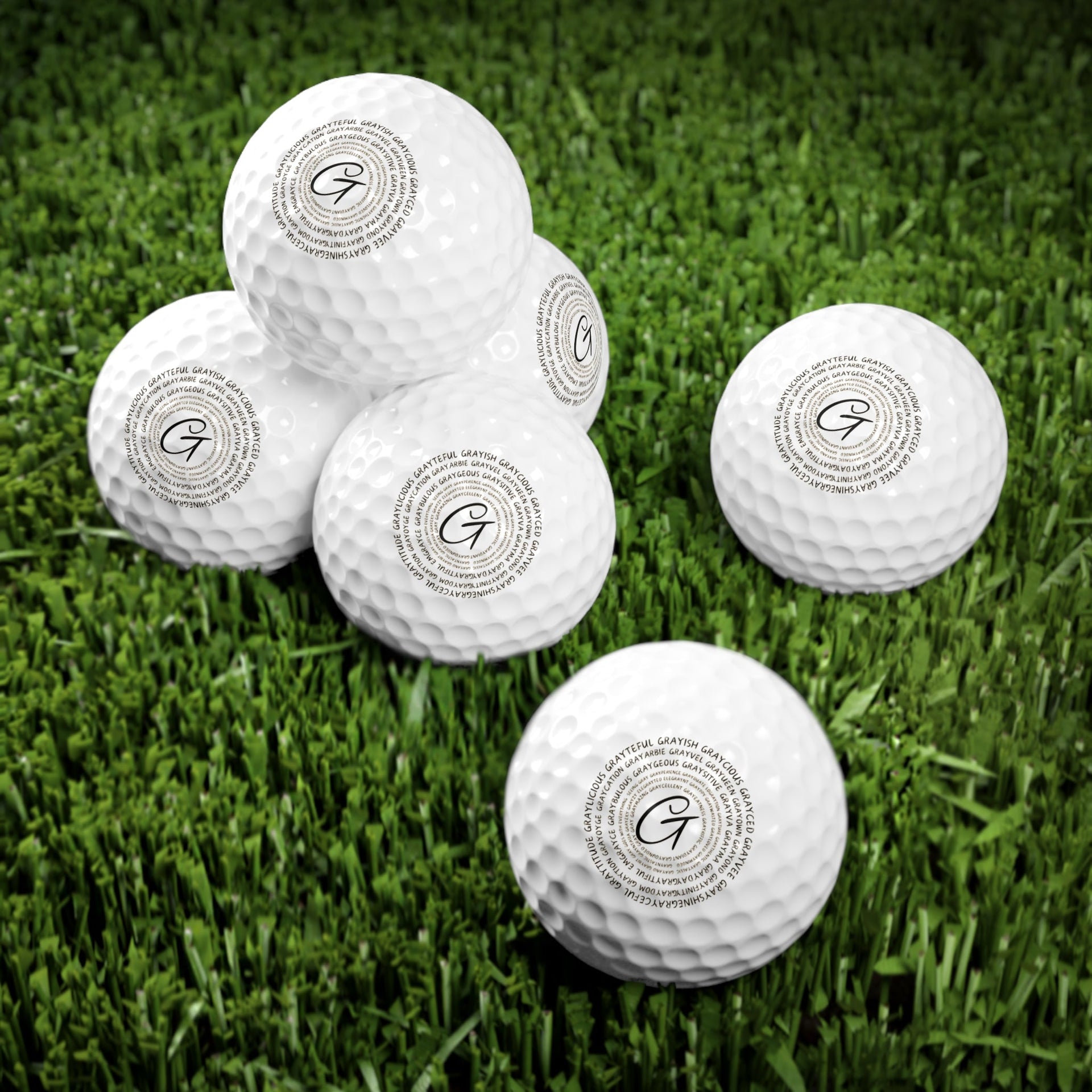 Personalized White Golf Balls 6-Pack - Custom Sporty Golf Gift