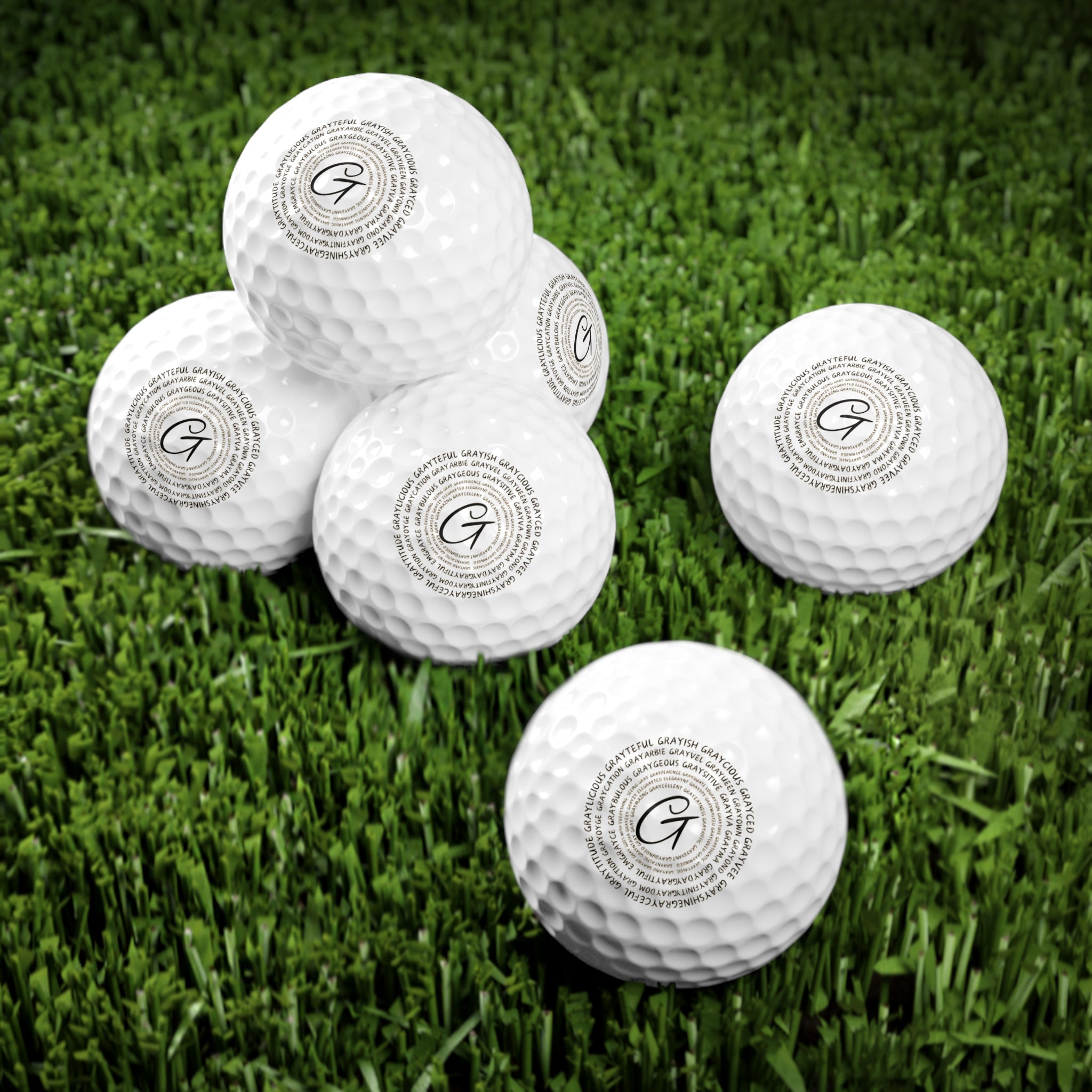 Personalized White Golf Balls 6-Pack - Custom Sporty Golf Gift