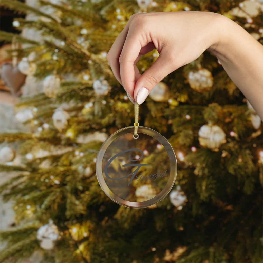 Custom Glass Ornaments 3.5 Inch Round Holiday Keepsakes