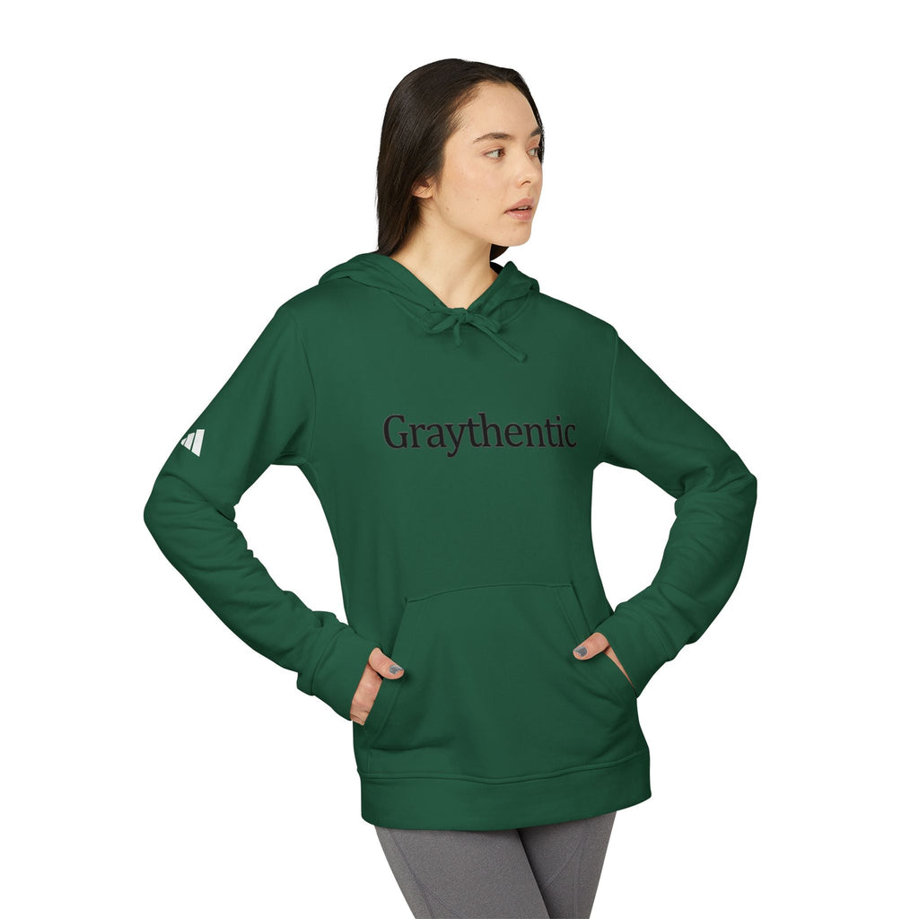 Unisex Fleece Pullover Hoodie in Red, Dark-Gray and White