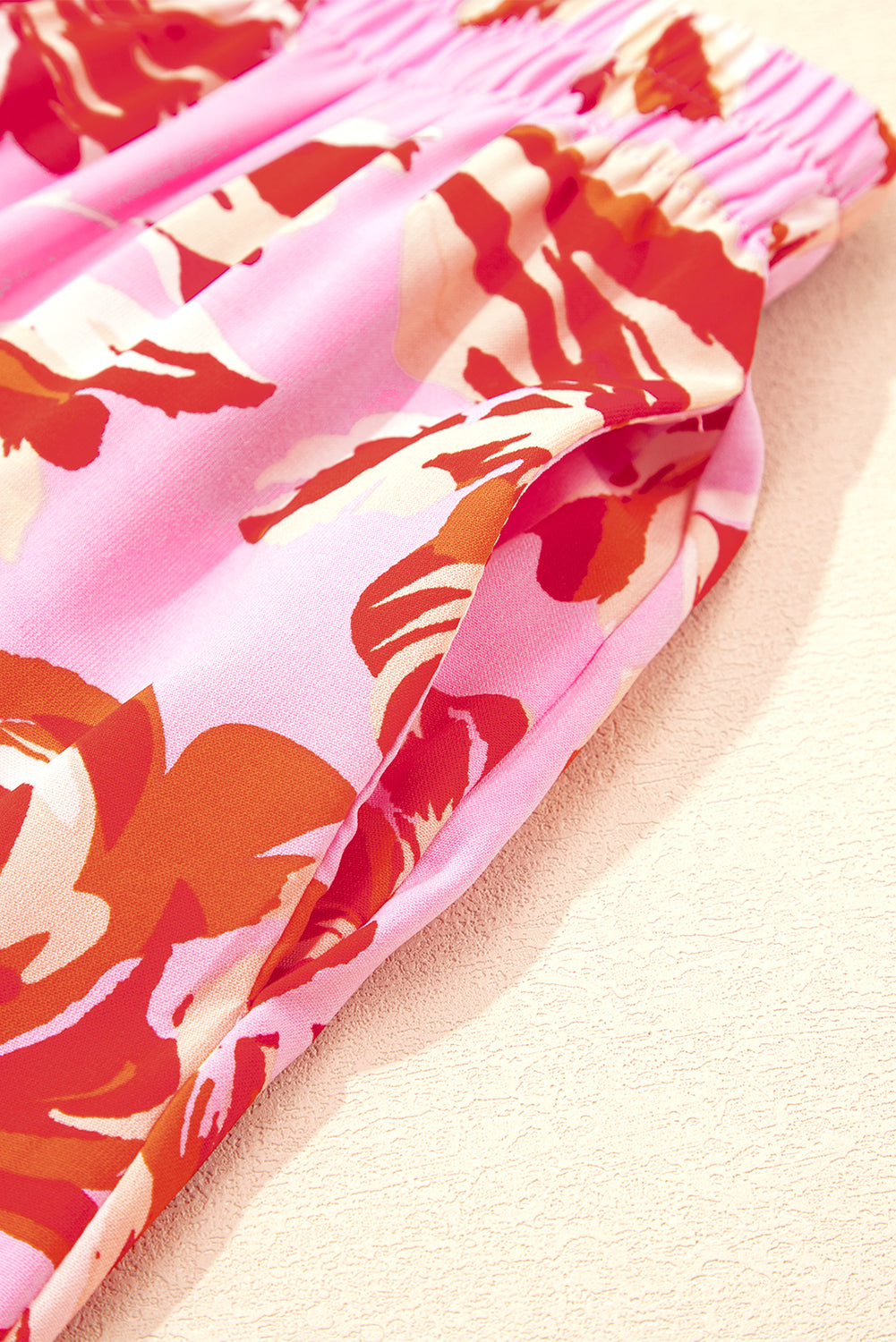 Blue Bohemian Floral Tiered Maxi Skirt with Side Split