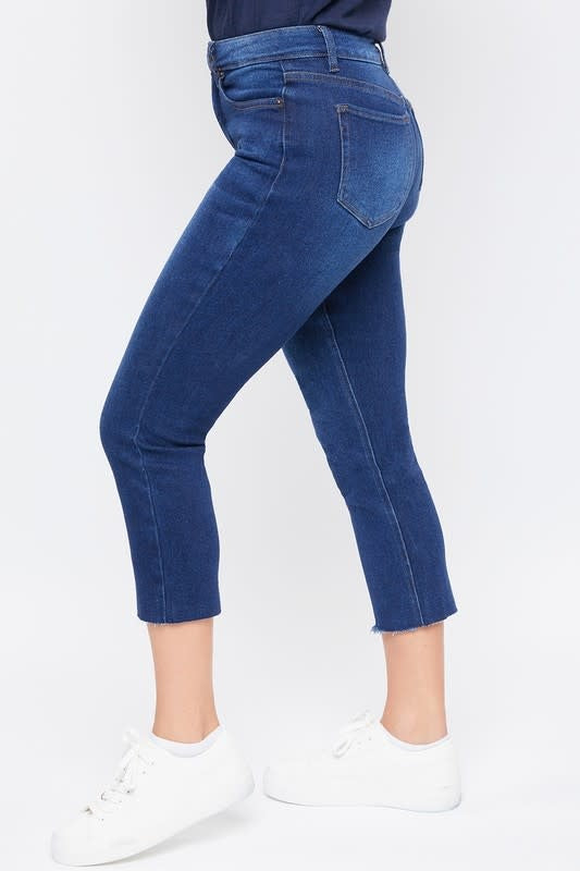 Hide Your Muffin Top High-Rise Skinny Jeans in Dark Indigo