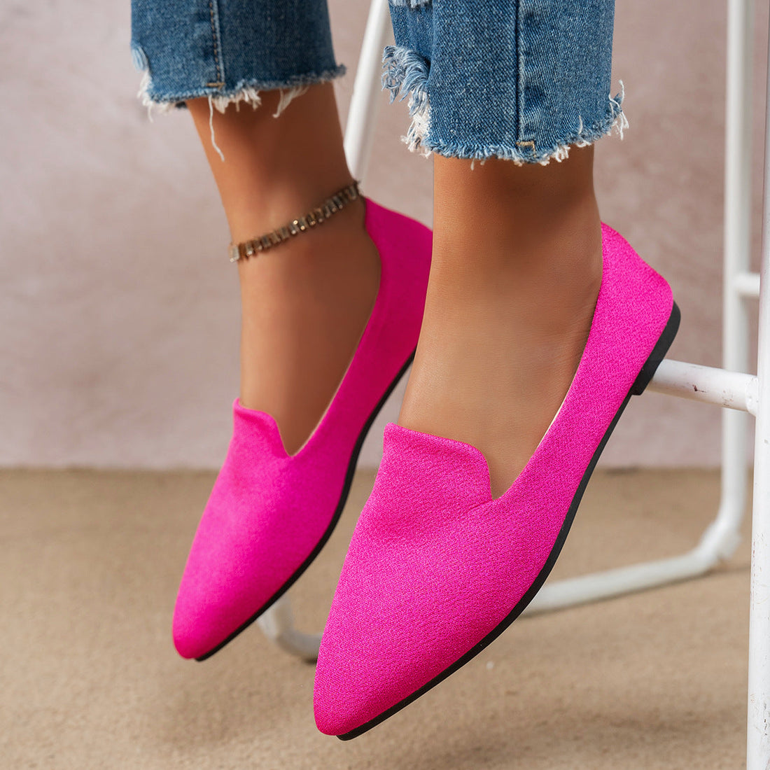 Women Pointed-Toe Thin Casual Flats Everyday Comfortable Shoes - Image 2