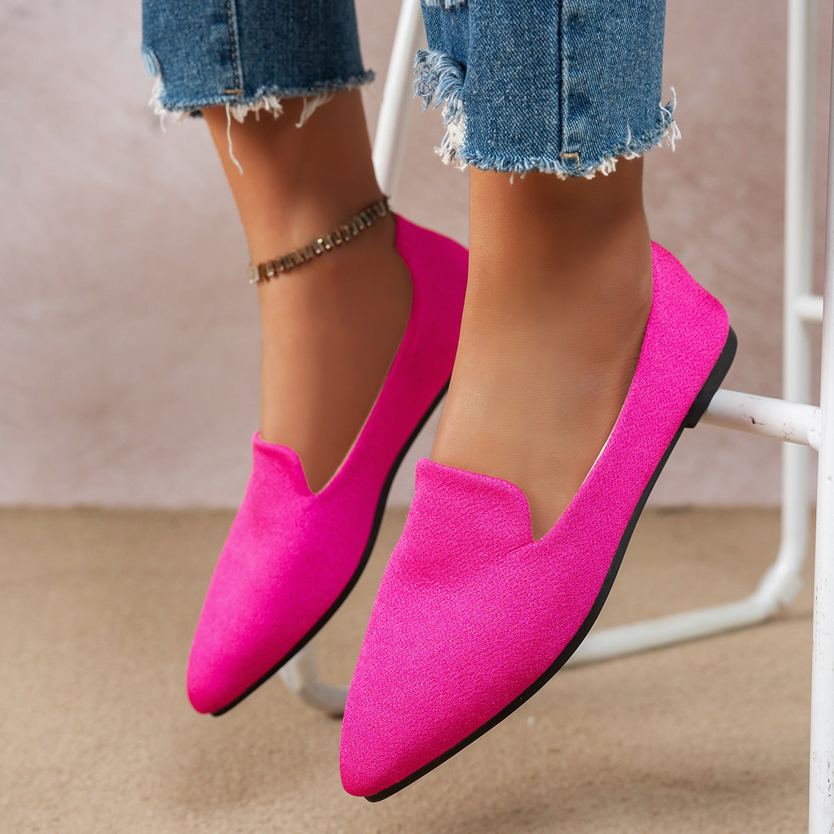 Women Pointed-Toe Thin Casual Flats Everyday Comfortable Shoes - Image 2