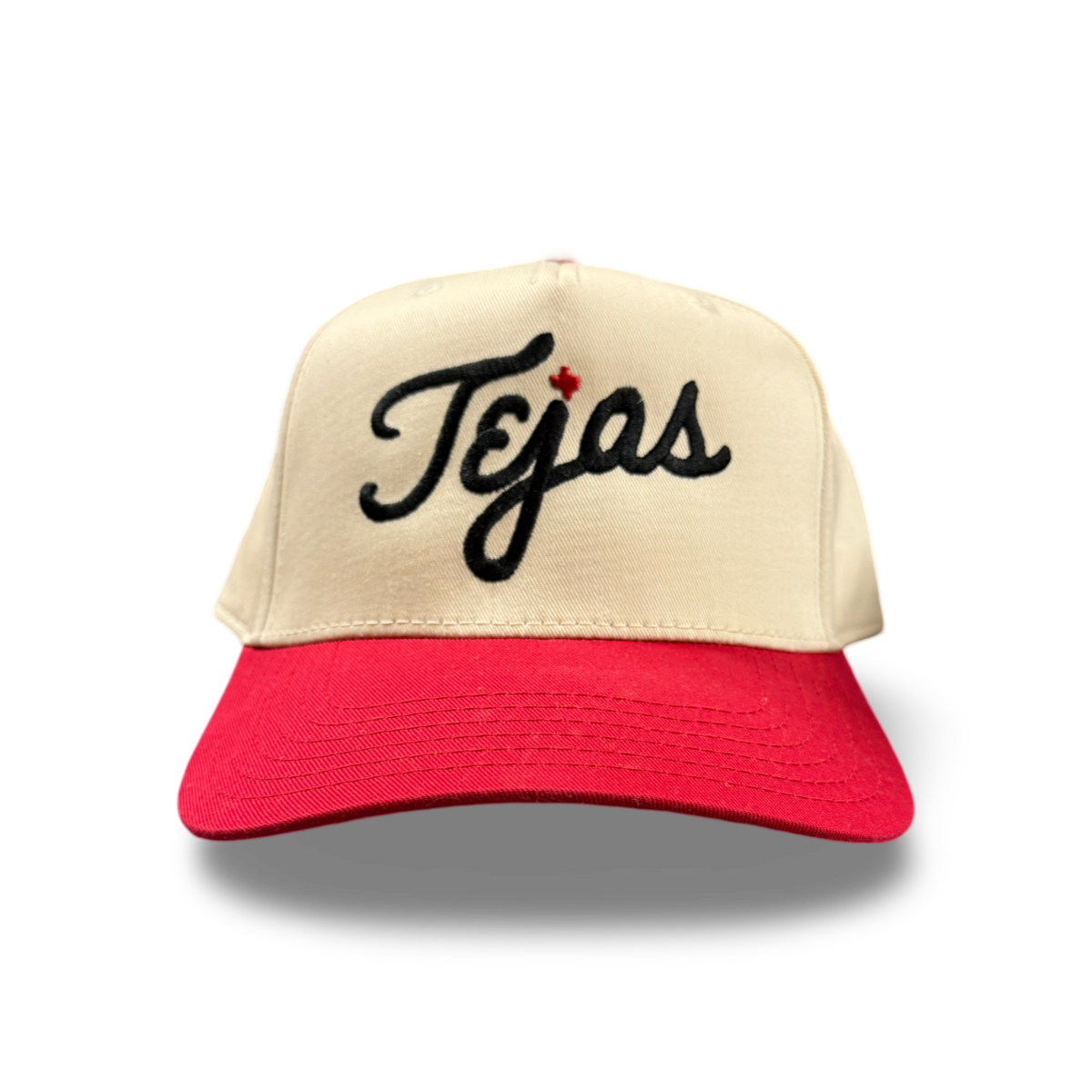 El Tejas A-Frame Snapback Hat - Two-Tone Cream & Multi Baseball Cap