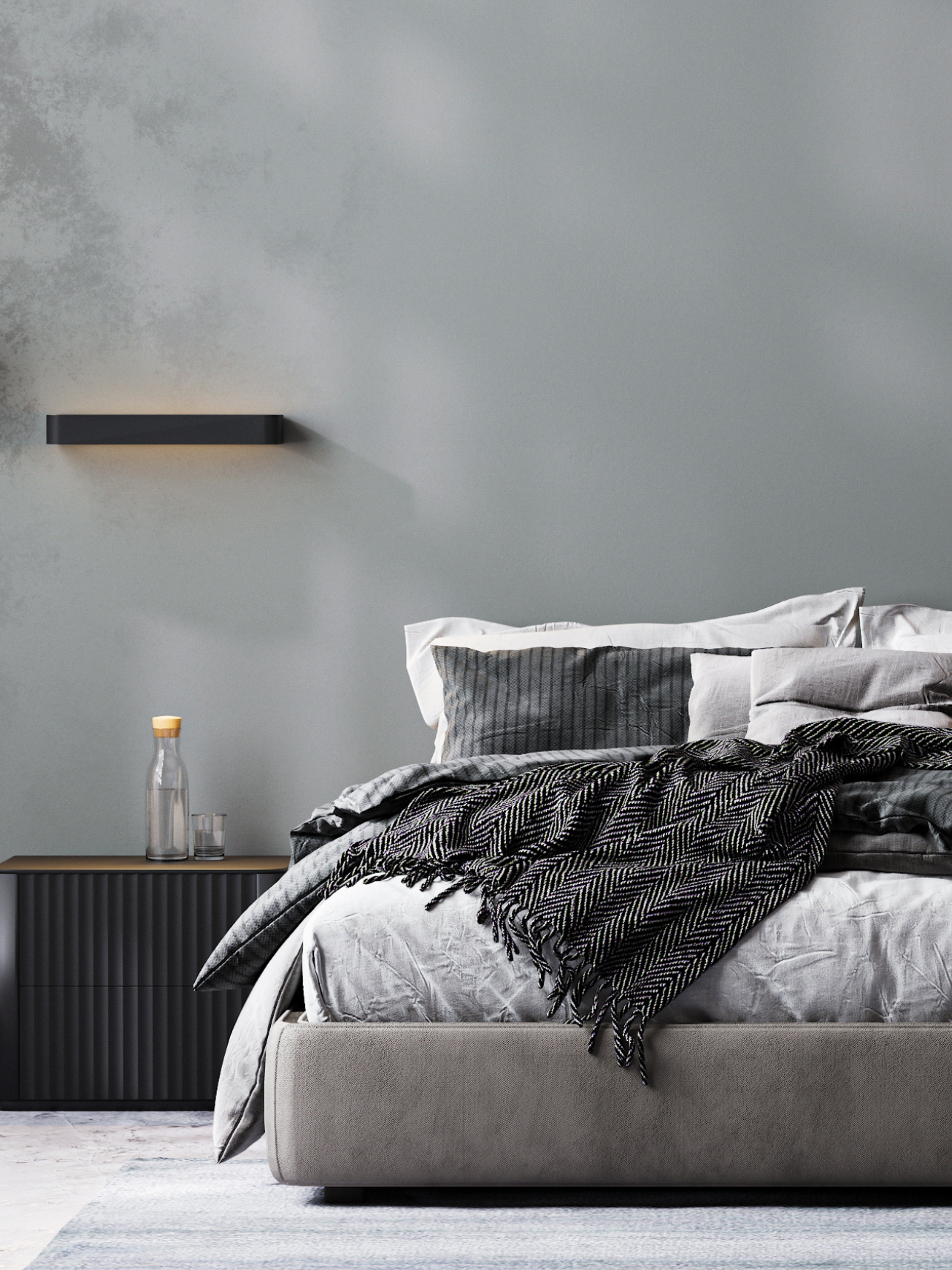Temperature-Regulating Cooling Sheet Set in Charcoal Gray