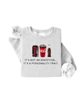 Light grey Coke Zero graphic pullover with a casual, unisex knit design.