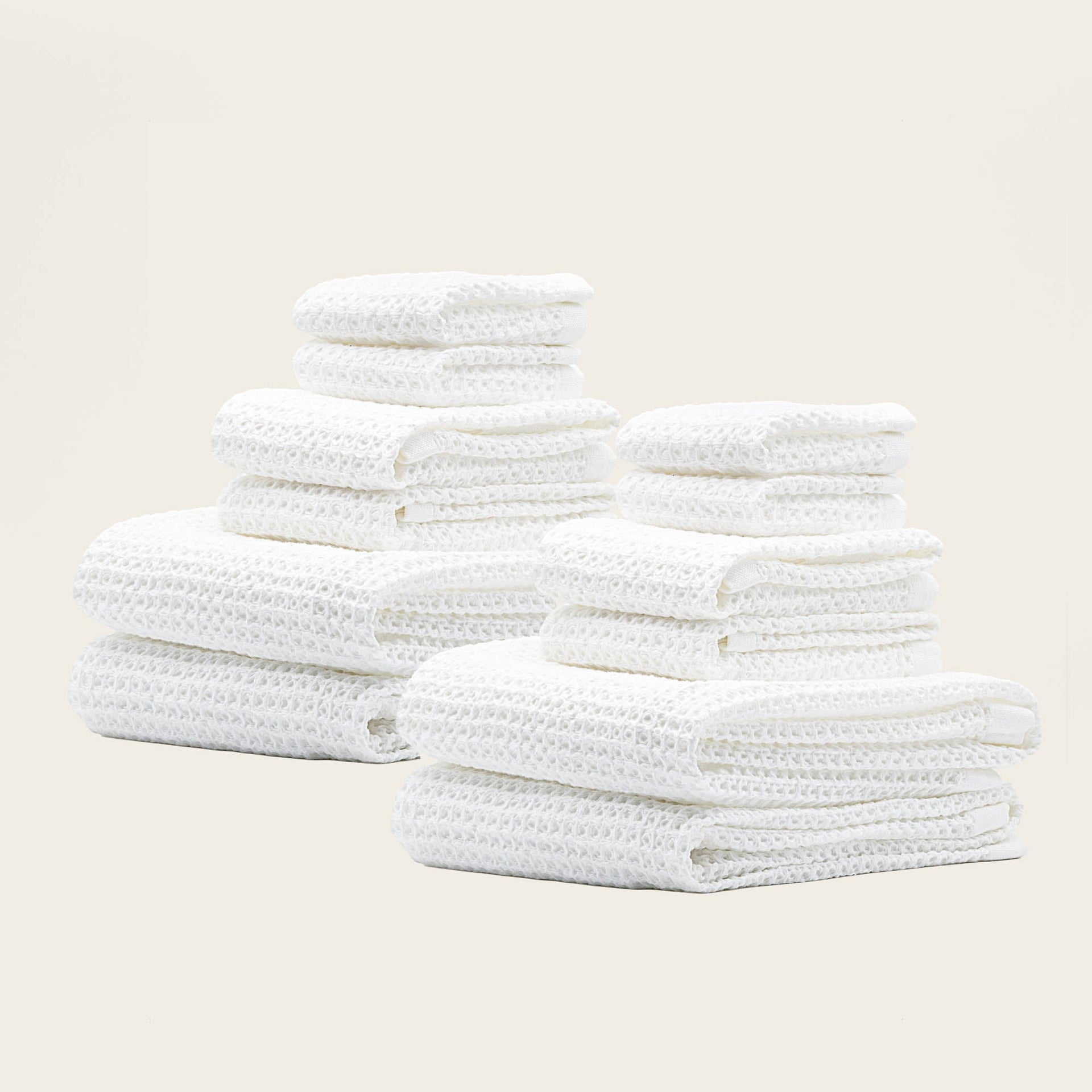 Sedona White Cotton Waffle Weave Bath Towel - Image 23