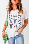 American Flag Bow Tee