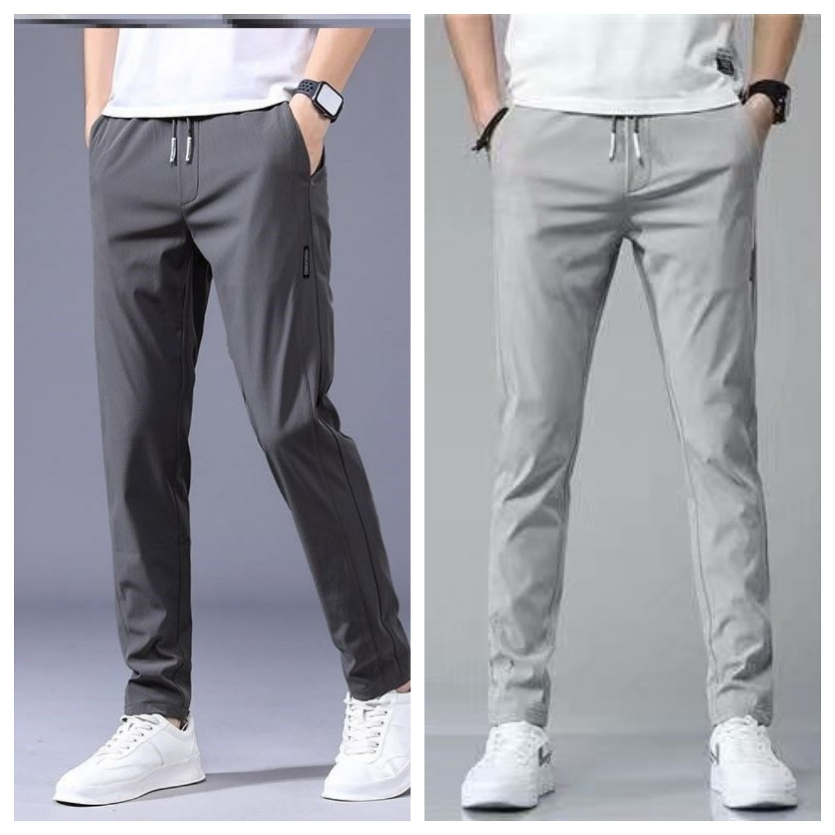 Men's Straight Leg Sweats - Lightweight, Casual, Korean-Inspired