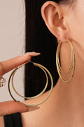 Marigold Plated Double Hoop Earrings