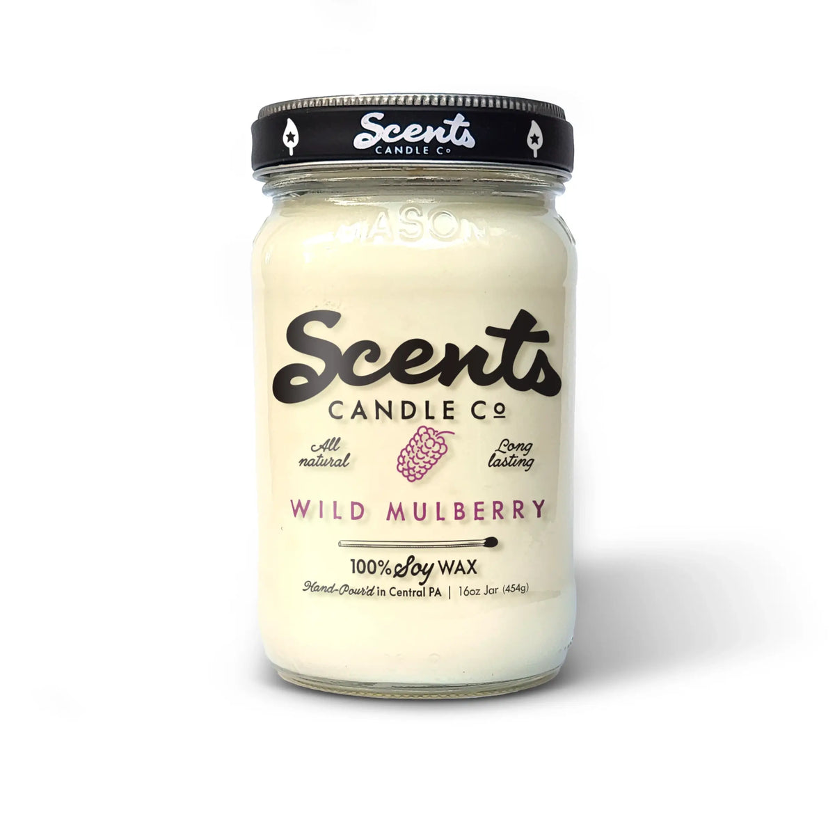 Wild Mulberry Soy Wax Candle - Long-Lasting Home Fragrance
