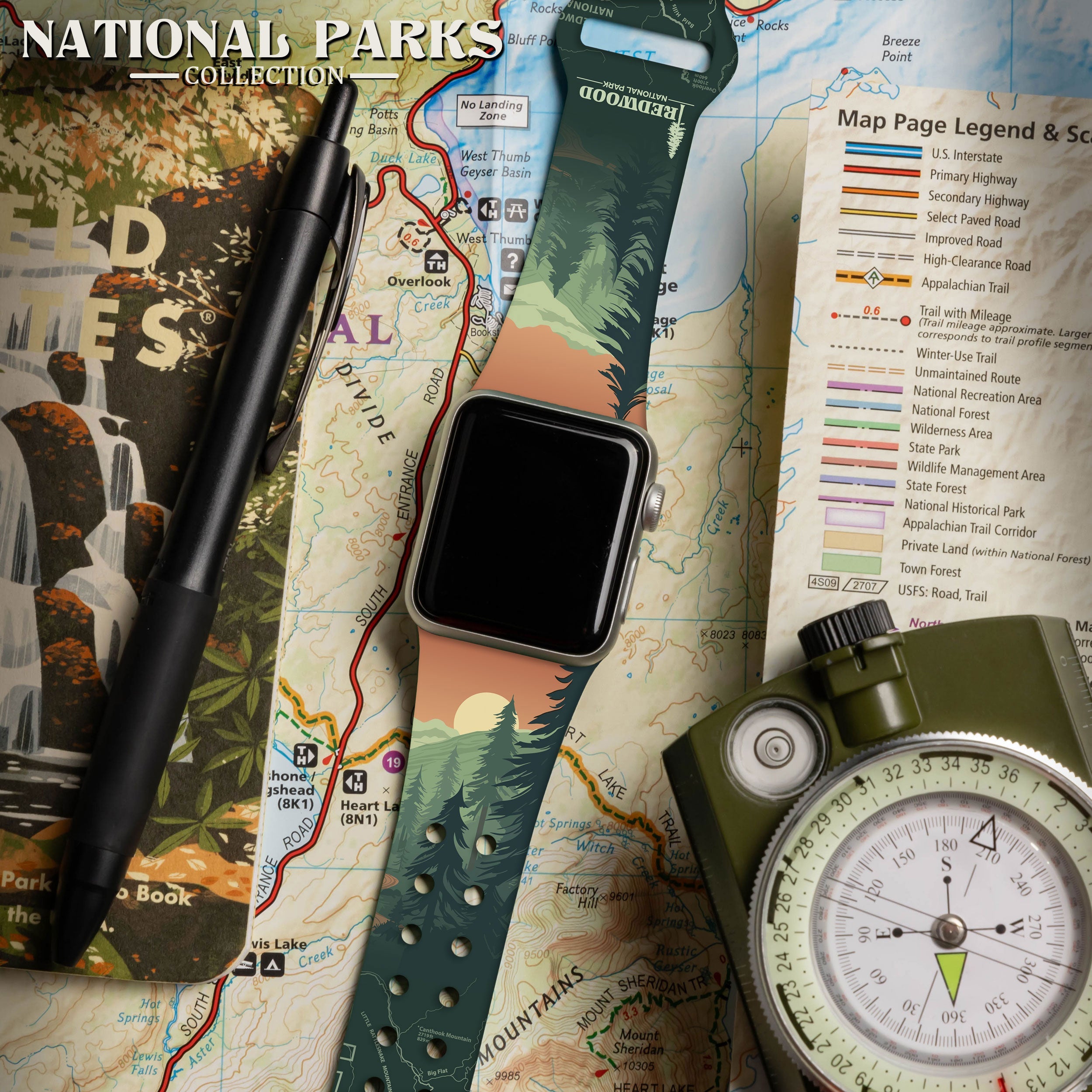 National Parks Redwood HD Apple Watch Band