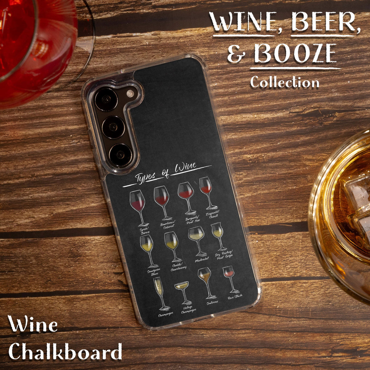 Wine, Beer & Booze Print Case for Samsung Galaxy S22, S22+, S22 Ultra