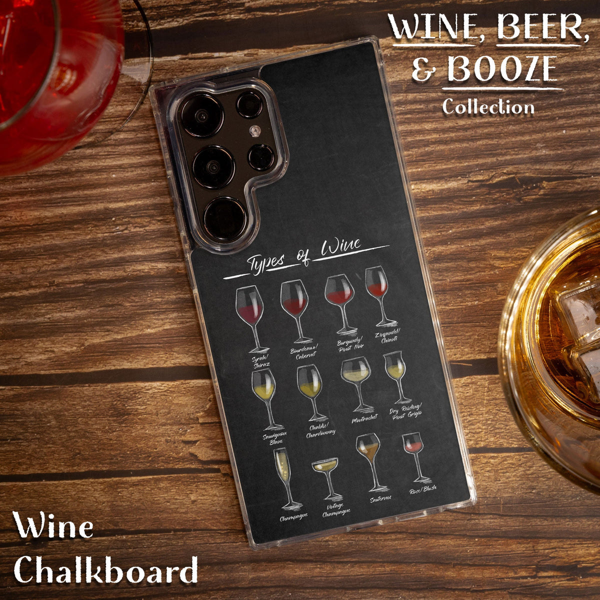 Wine, Beer & Booze Print Case for Samsung Galaxy S22, S22+, S22 Ultra
