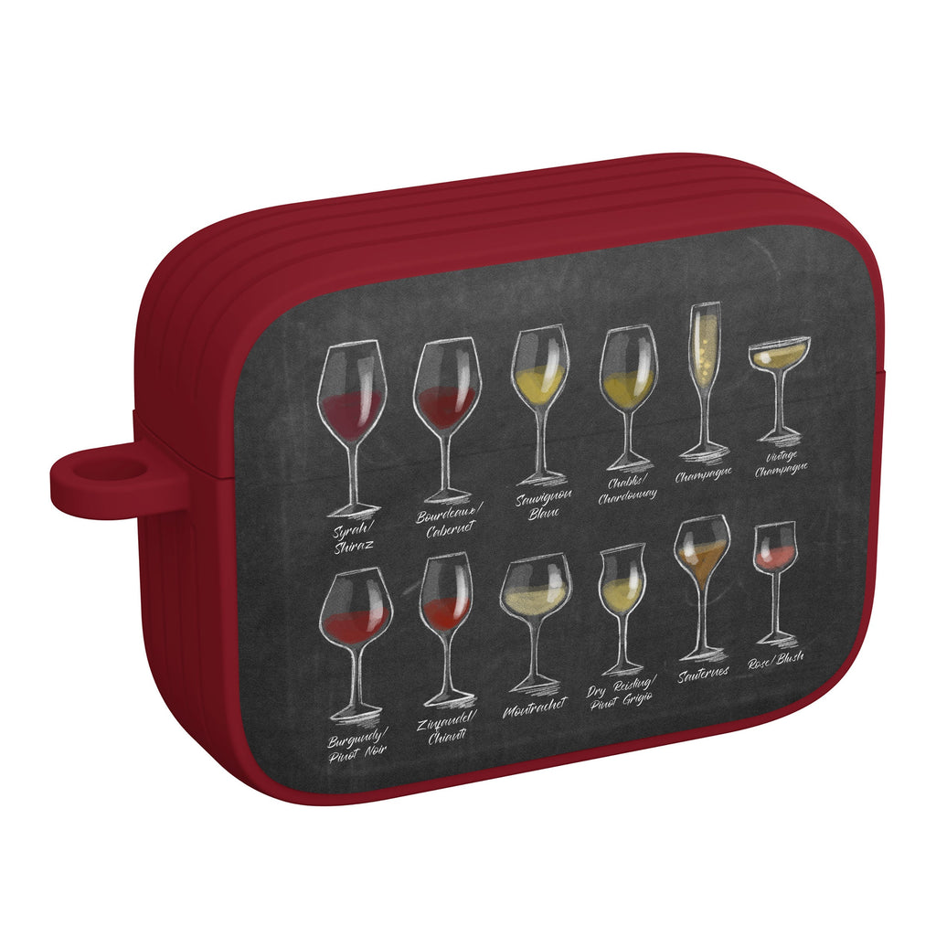 Wine, Beer & Booze AirPods Pro 1 & 2 Protective Case with Carabiner