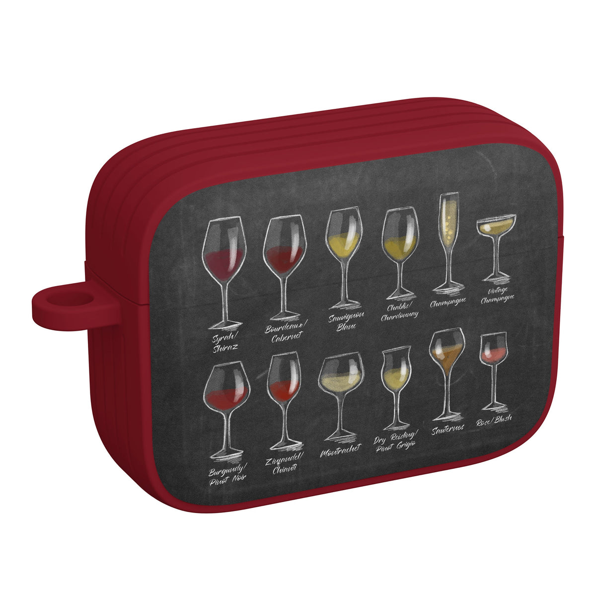 Wine, Beer & Booze AirPods Pro 1 & 2 Protective Case with Carabiner