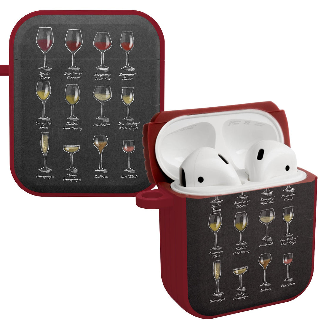 Wine Beer Booze HDX Protective Case for Apple AirPods Gen 1 2