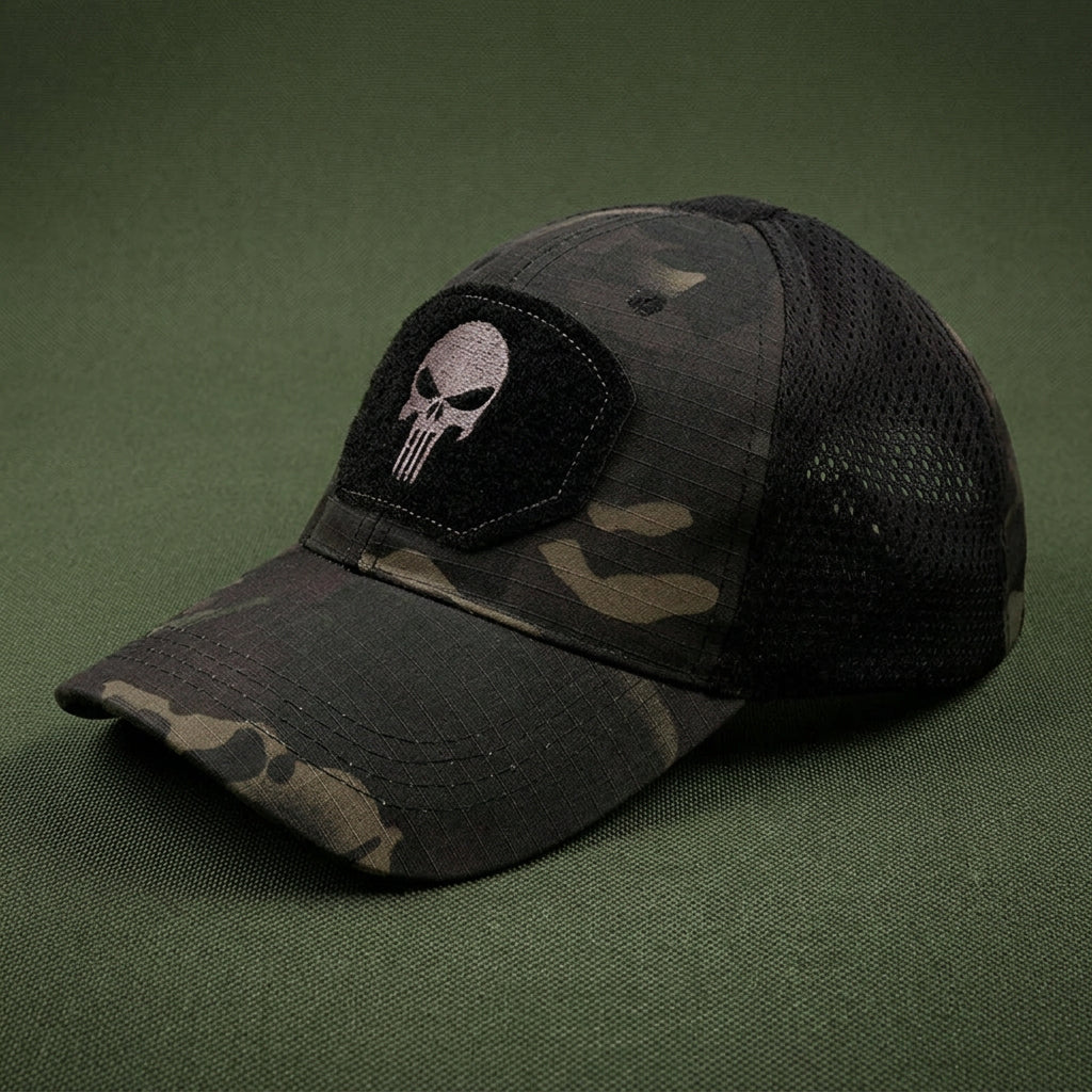 Embroidered Mesh Camouflage Baseball Cap