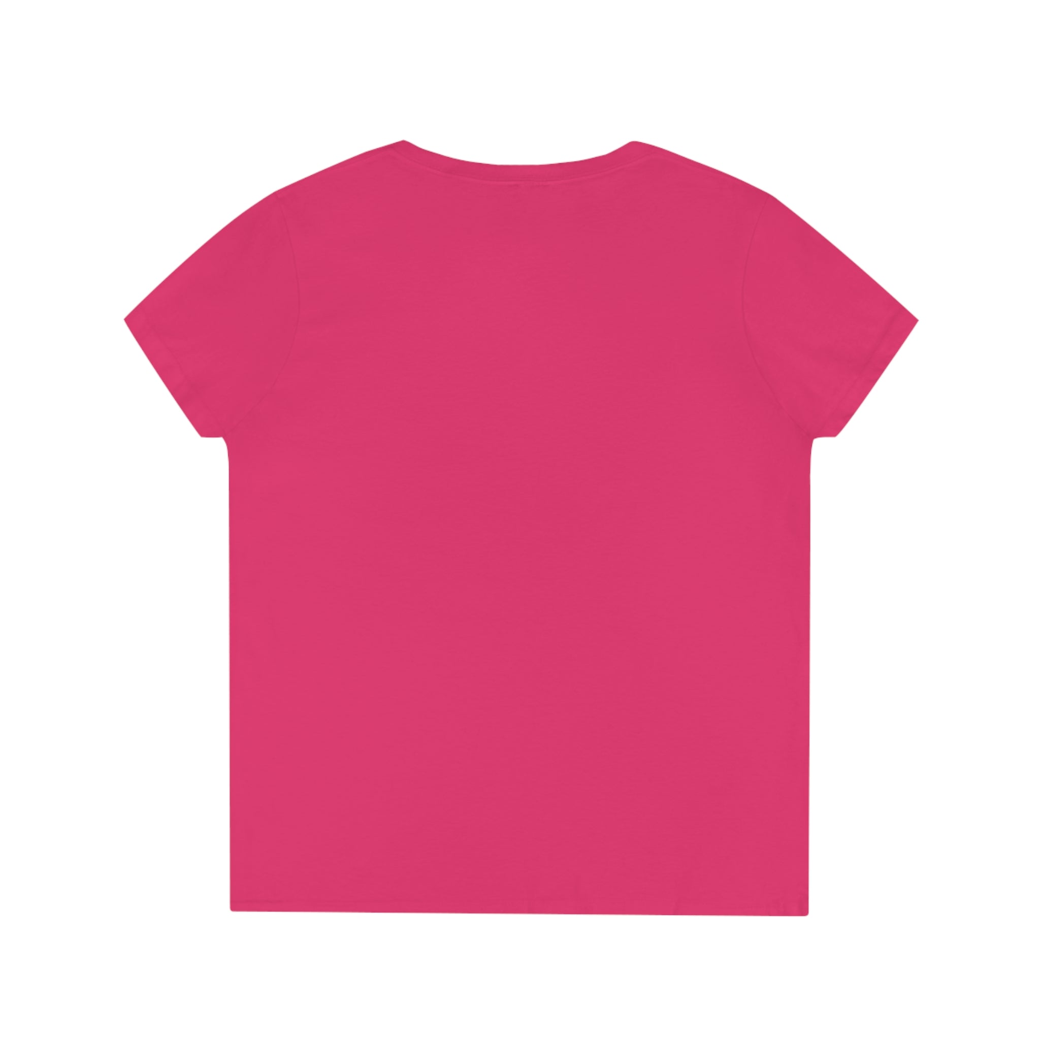 Women's V-Neck Cotton T-Shirt with 3 Hearts Print