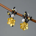 Flower Earrings with Pearl