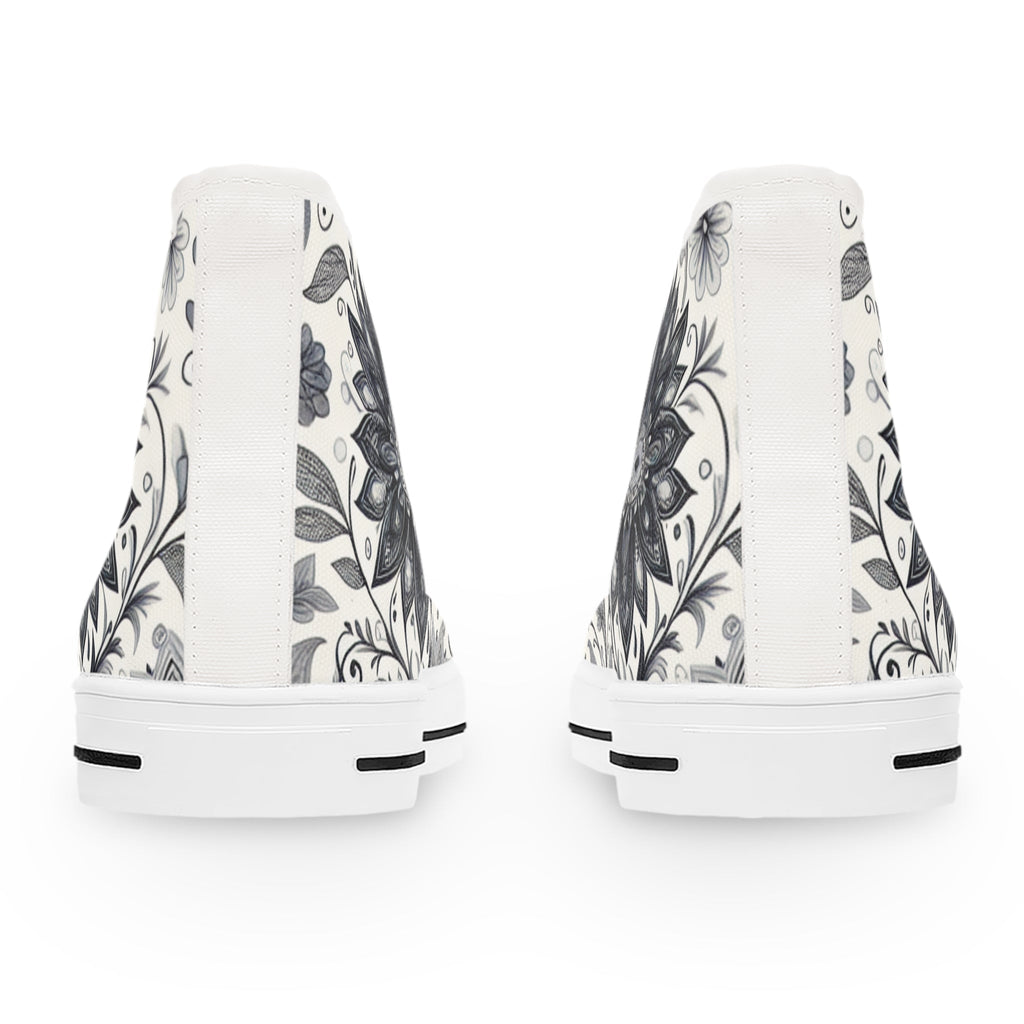 Floral High Top Sneakers: Comfortable Fashion Footwear for Women