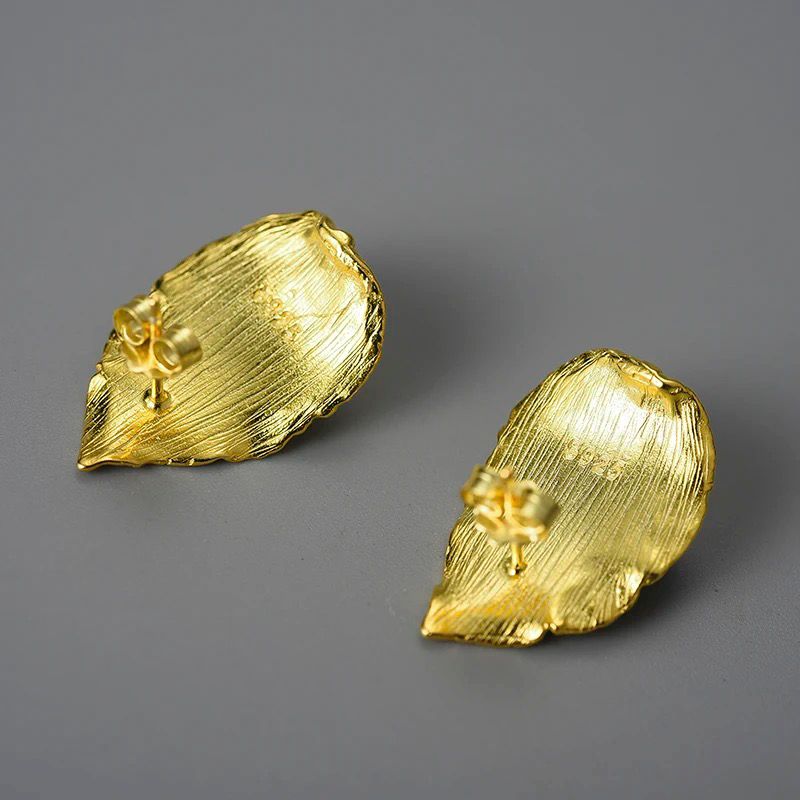 Pearl Leaf Earrings