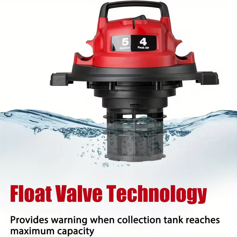 Wet Dry Vacuum Cleaner with Blower Function and 10 ft Power Cord