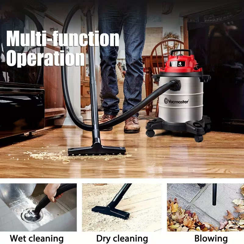 Wet Dry Vacuum Cleaner with Blower Function and 10 ft Power Cord
