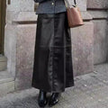 Women's High-Waisted Straight Leg Midi Skirt in Classic Black - Image 2