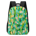 Turquoise & Yellow 17 Inch School Backpack