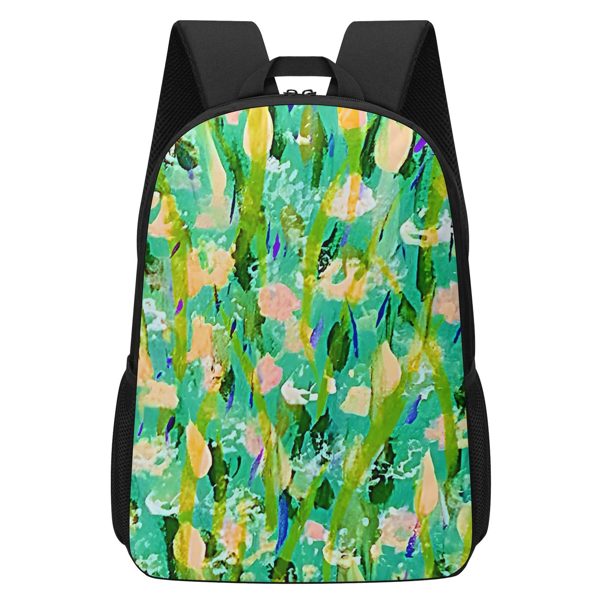 Turquoise & Yellow 17 Inch School Backpack