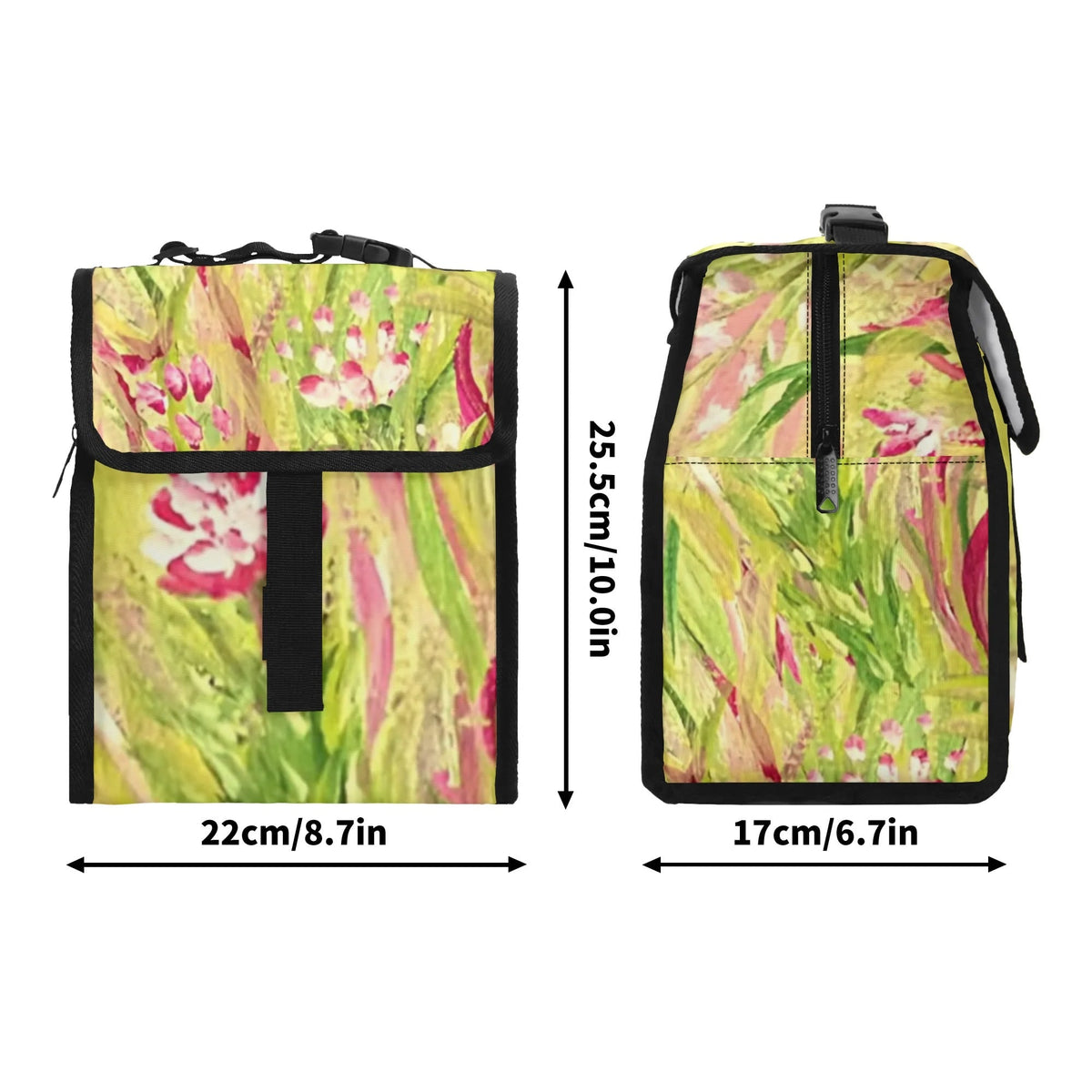 Golden Ribbons Flip-Top Lunch Bag