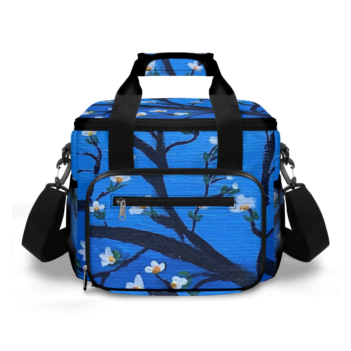 White Blossom Insulated Picnic Cooler Bag