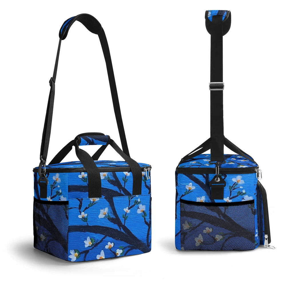 White Blossom Insulated Picnic Cooler Bag